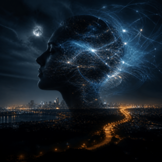 Generated cover art for Midnight Mind by William Blanchard Music