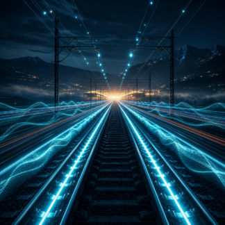 Generated cover art for Super Phase Electric Railway by William Blanchard Music